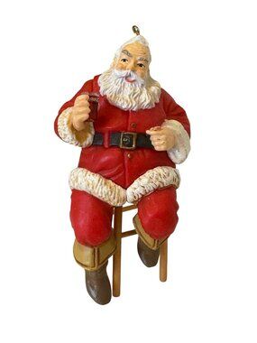 Coca-Cola Santa Claus Ornament 1990 Vintage Collectible Christmas Décor
